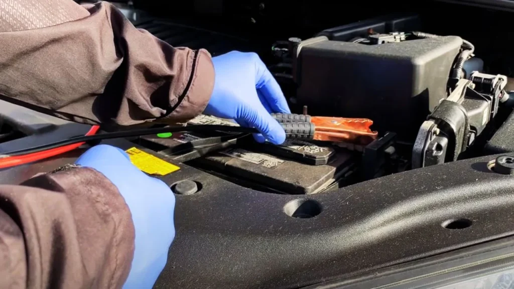 Attach the Negative (Black) Clamp