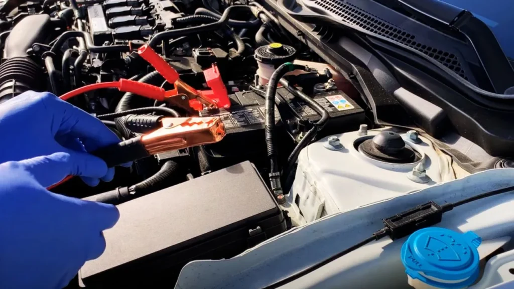 Connect the Positive (Red) Clamp