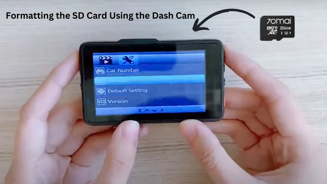 Formatting the SD Card Using the Dash Cam