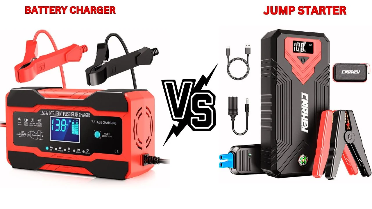 Battery Charger vs Jump Starter