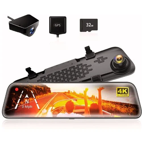 WOLFBOX G840S 4K Mirror Dash Cam | Best for Night Drivers