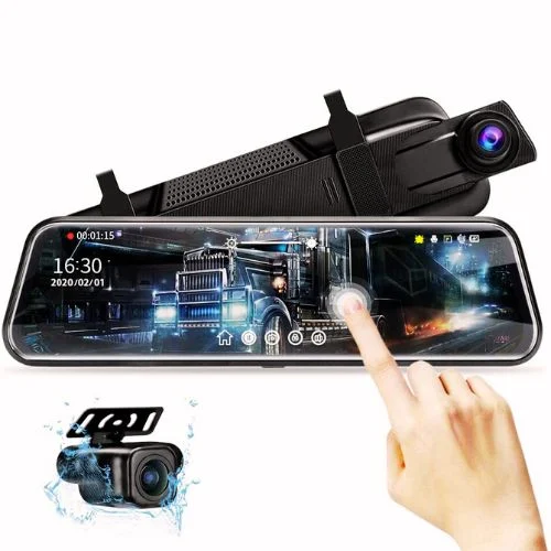Jansite 10'' Mirror Dash Cam 1080P FHD | Best for Budget-Friendly