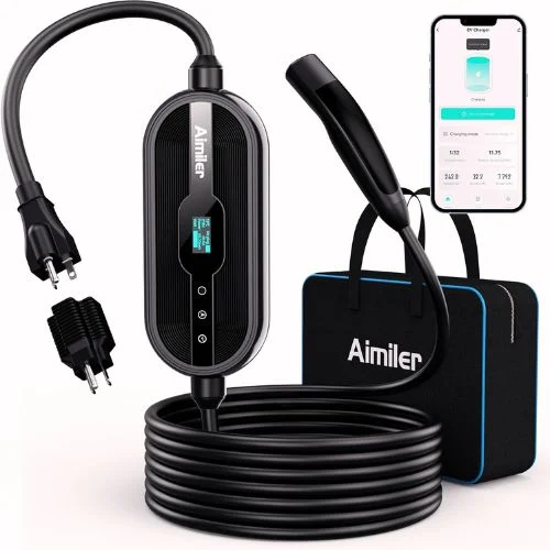 AIMILER Level 1/2 Tesla Charger (WiFi APP) | Best for Tech-Savvy Tesla Owners